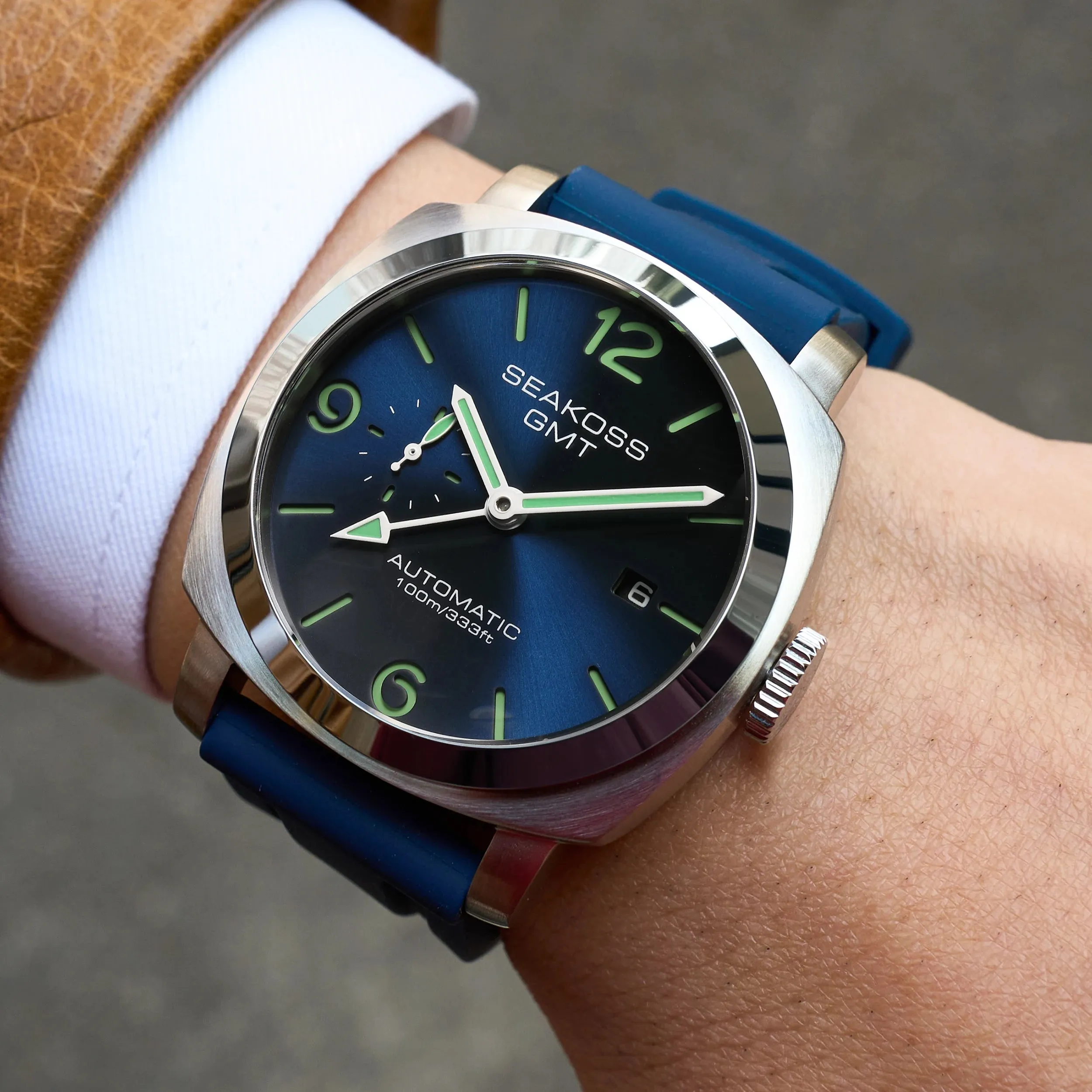 100M Diving Men GMT Automatic Mechanical Watches 1963 Clock Original Dual Time Zone Super Luminous Sapphire Wristwatches