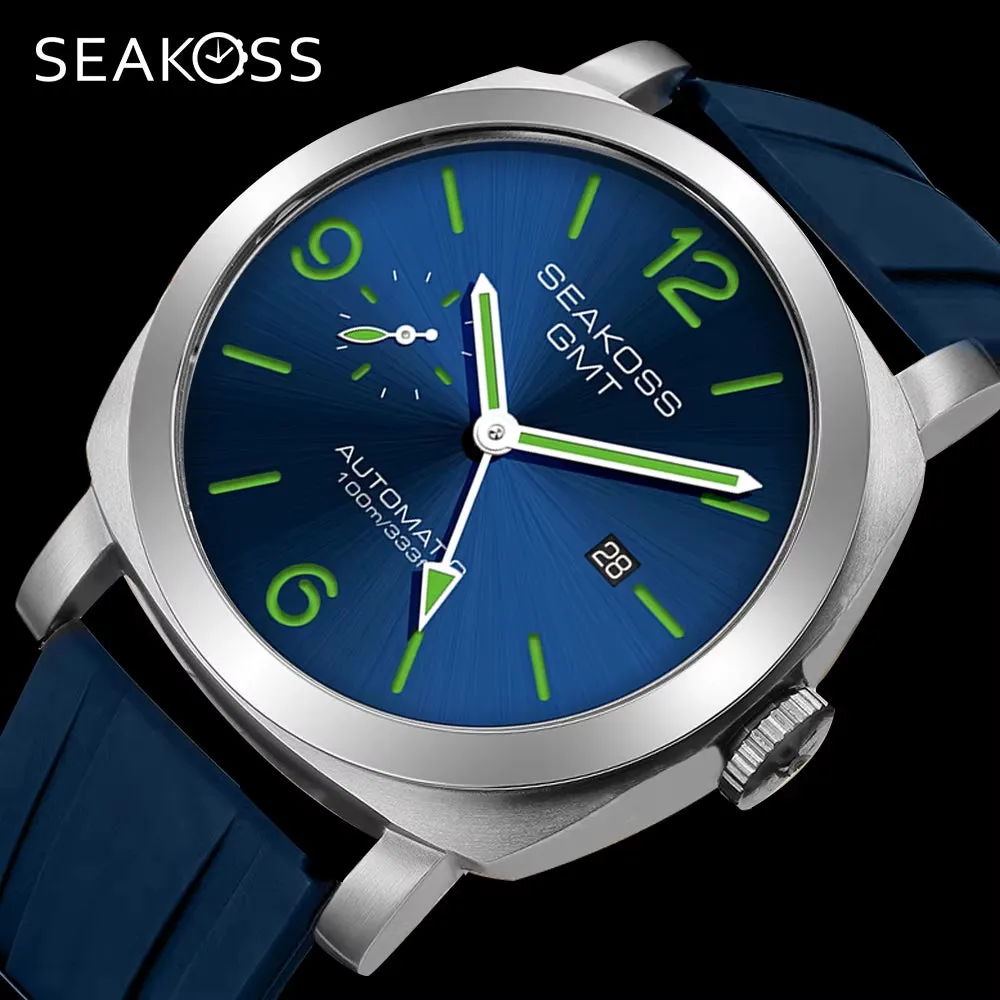100M Diving Men GMT Automatic Mechanical Watches 1963 Clock Original Dual Time Zone Super Luminous Sapphire Wristwatches