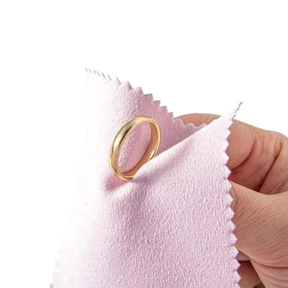 10/50Pcs Polishing Cloth Silver Sided Cleaning Polishing Cloth Soft Clean Wipe Wiping Ring Necklaces Jewelry Clean Tool Supplies