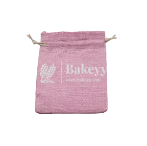10x14 CM | Baby Pink Jute Potli Bag | Gift Return Gifts Bags | Drawstring Bags