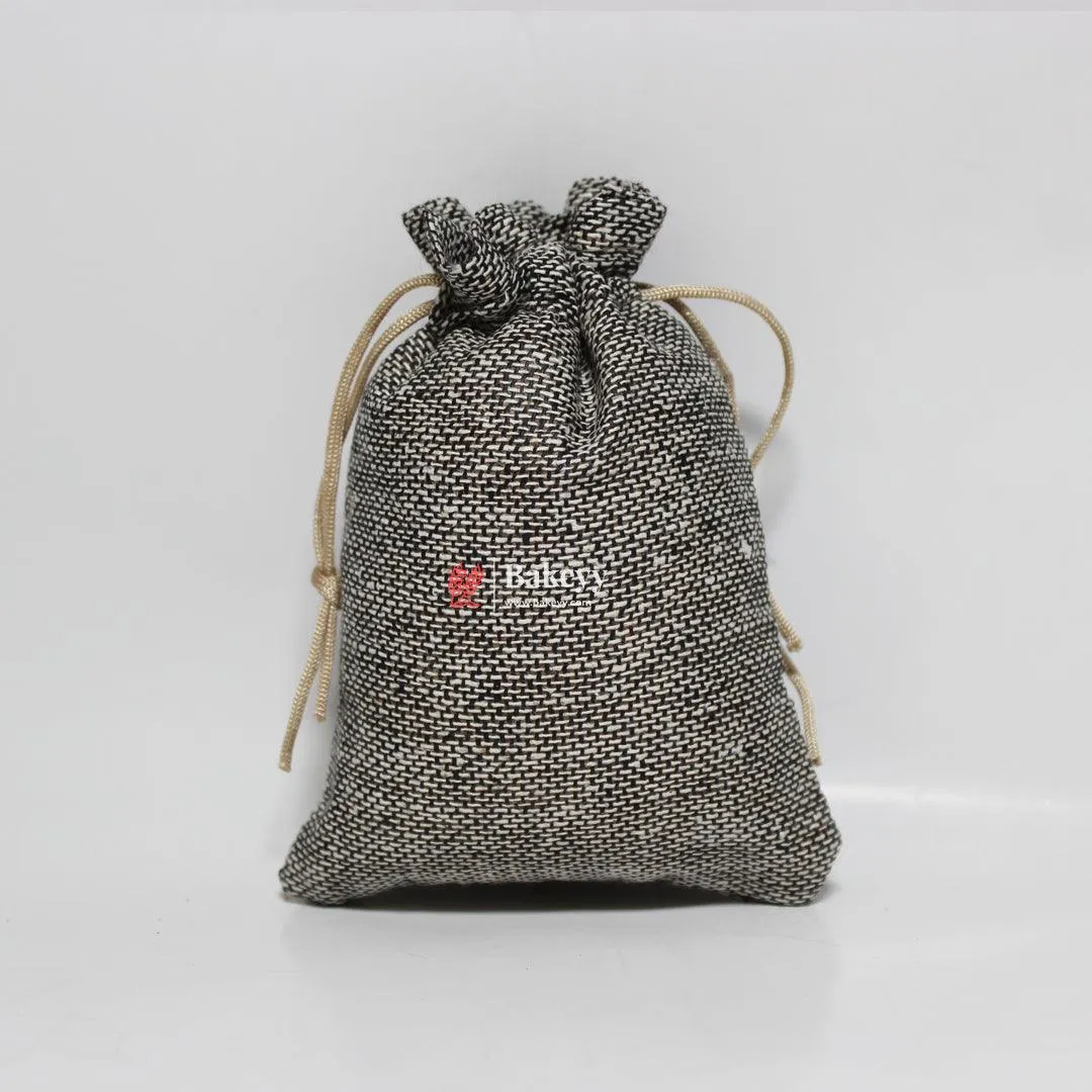 10x14 CM | Grey Jute Potli Bag | Gift Return Gifts Bags | Drawstring Bags | Pack of 10