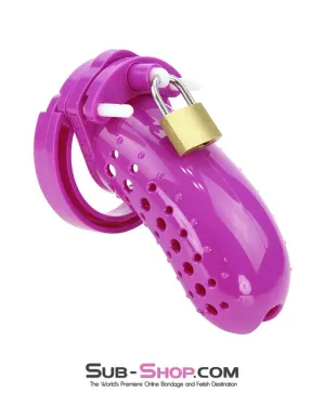 1603AR      The Stockade Purple Cage Male Chastity Device