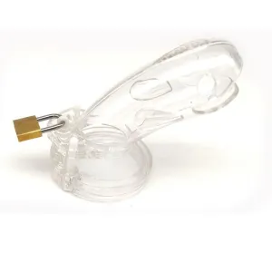 1652AR      Erotic Tease Locking Clear Cock Caging Device - LAST CHANCE - Final Closeout!
