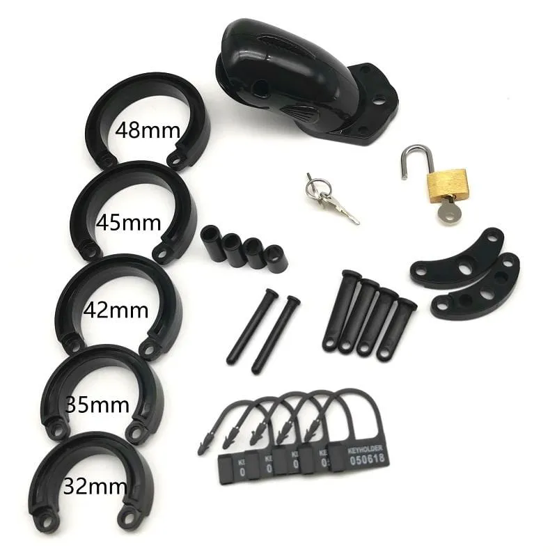 1683AR      Tackle Box Black Locking Male Chastity Cage - LAST CHANCE - Final Closeout!