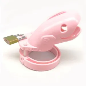 1684AR      Pink Feminizing Locking Male Chastity Cage - LAST CHANCE - Final Closeout!