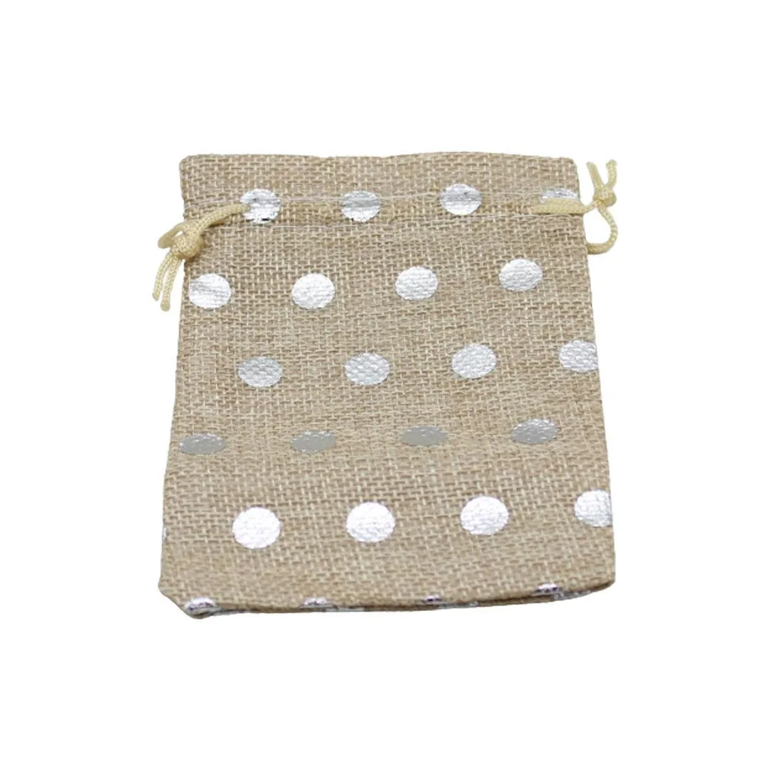 16x20 CM | Original Printed | Printed Potli Jute Bag | Gift Return Gifts Bags |  Drawstring Bags | Pack Of 10