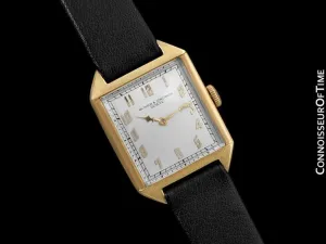 1930's Vacheron & Constantin Vintage Mens Midsize Art Deco Watch - 18K Gold