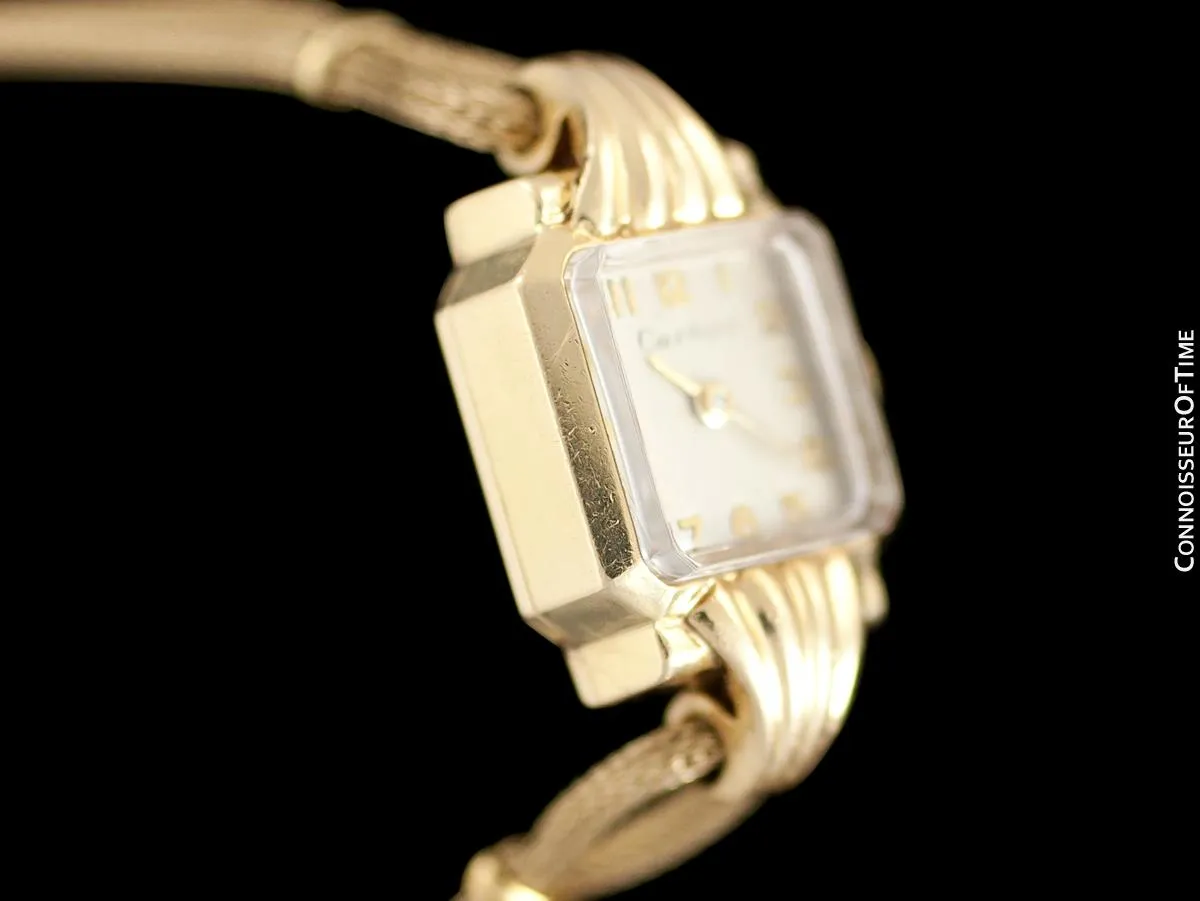 1940's Cartier Vintage Classic Ladies Handwound Watch - 14K Gold