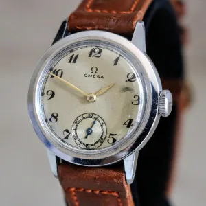 1944 OMEGA Military WWII Wristwatch 15 Jewels Cal. 26.5 T Swiss Made Watch