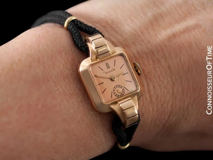 1945 Rolex Vintage Ladies Dress Watch - 18K Rose Gold