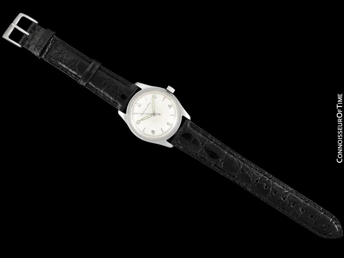 1950's Tiffany & Co. by Cresarrow Classic Vintage Mens Automatic Watch - Stainless Steel