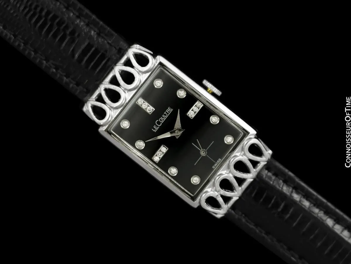 1951 Jaeger-LeCoultre Vintage Mens Watch, 18K White Gold & Diamonds - The Lowell