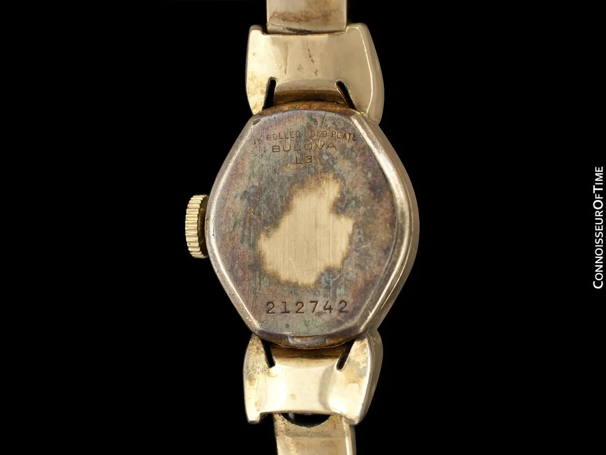 1953 Bulova Vintage Ladies 10K Gold Filled Watch - Owned & Worn by Actress Loretta Young