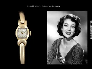 1953 Bulova Vintage Ladies 10K Gold Filled Watch - Owned & Worn by Actress Loretta Young