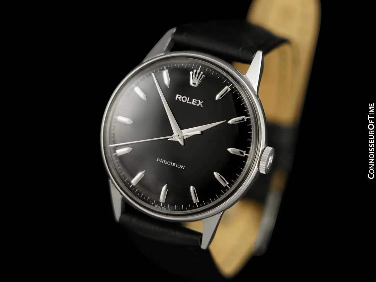 1953 Rolex Precision Vintage Mens Full Size Ref. 9022 Dress Watch - Stainless Steel