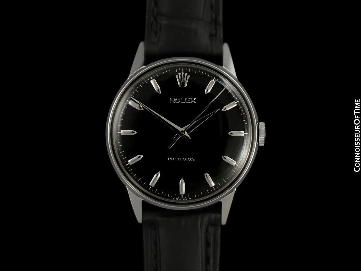 1953 Rolex Precision Vintage Mens Full Size Ref. 9022 Dress Watch - Stainless Steel