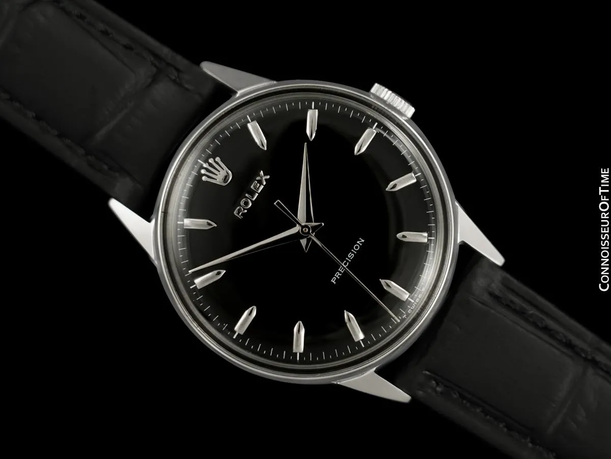 1953 Rolex Precision Vintage Mens Full Size Ref. 9022 Dress Watch - Stainless Steel