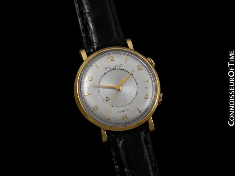 1955 Jaeger-LeCoultre Memovox Alarm Reveil Retailed by Turler - Solid 14K Gold & Stainless Steel