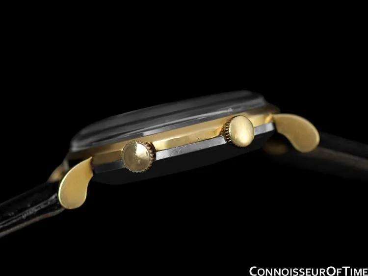 1955 Jaeger-LeCoultre Memovox Alarm Reveil Retailed by Turler - Solid 14K Gold & Stainless Steel