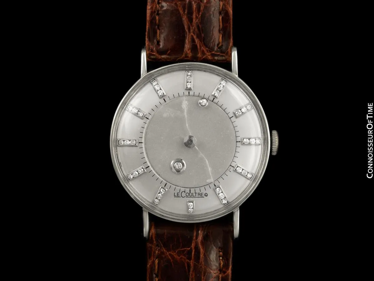 1956 Jaeger-LeCoultre / Vacheron & Constantin Vintage Galaxy Mystery Dial - 14K White Gold & Diamonds
