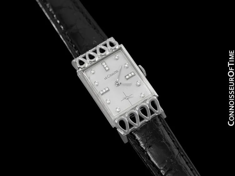 1956 Jaeger-LeCoultre Vintage Mens Watch, 18K White Gold & Diamonds - The Lowell