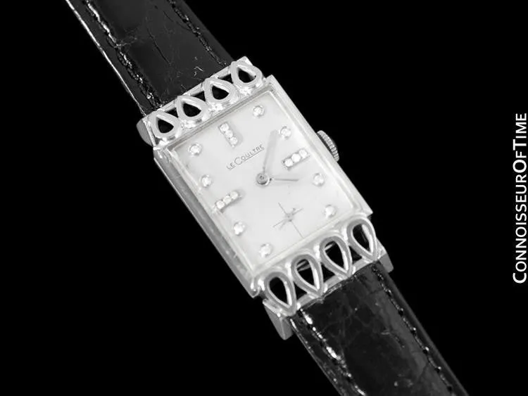 1956 Jaeger-LeCoultre Vintage Mens Watch, 18K White Gold & Diamonds - The Lowell