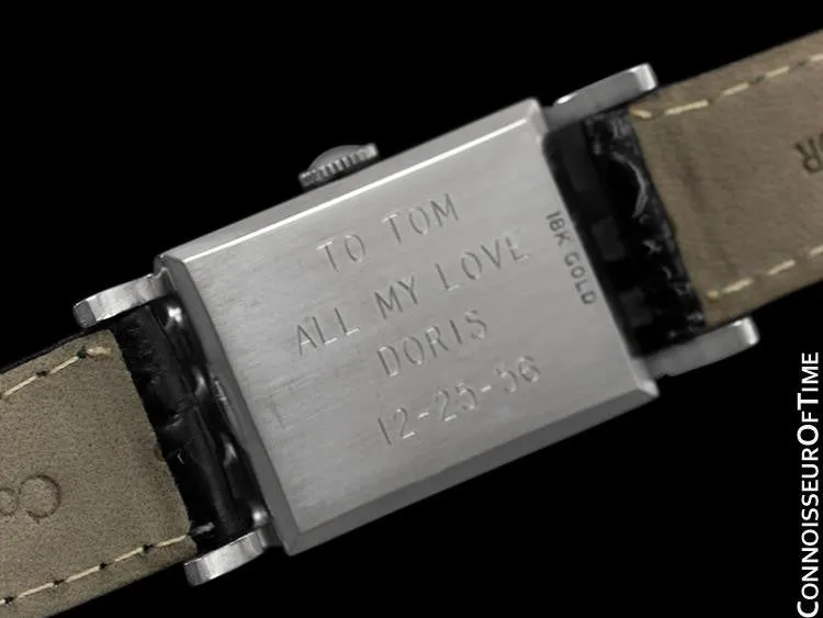 1956 Jaeger-LeCoultre Vintage Mens Watch, 18K White Gold & Diamonds - The Lowell