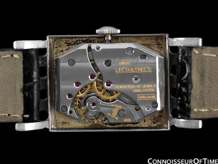 1956 Jaeger-LeCoultre Vintage Mens Watch, 18K White Gold & Diamonds - The Lowell
