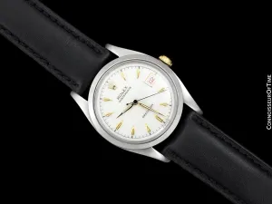 1956 Rolex Oysterdate Vintage Mens Handwound Watch with Roulette Date - Stainless Steel & 18K Gold