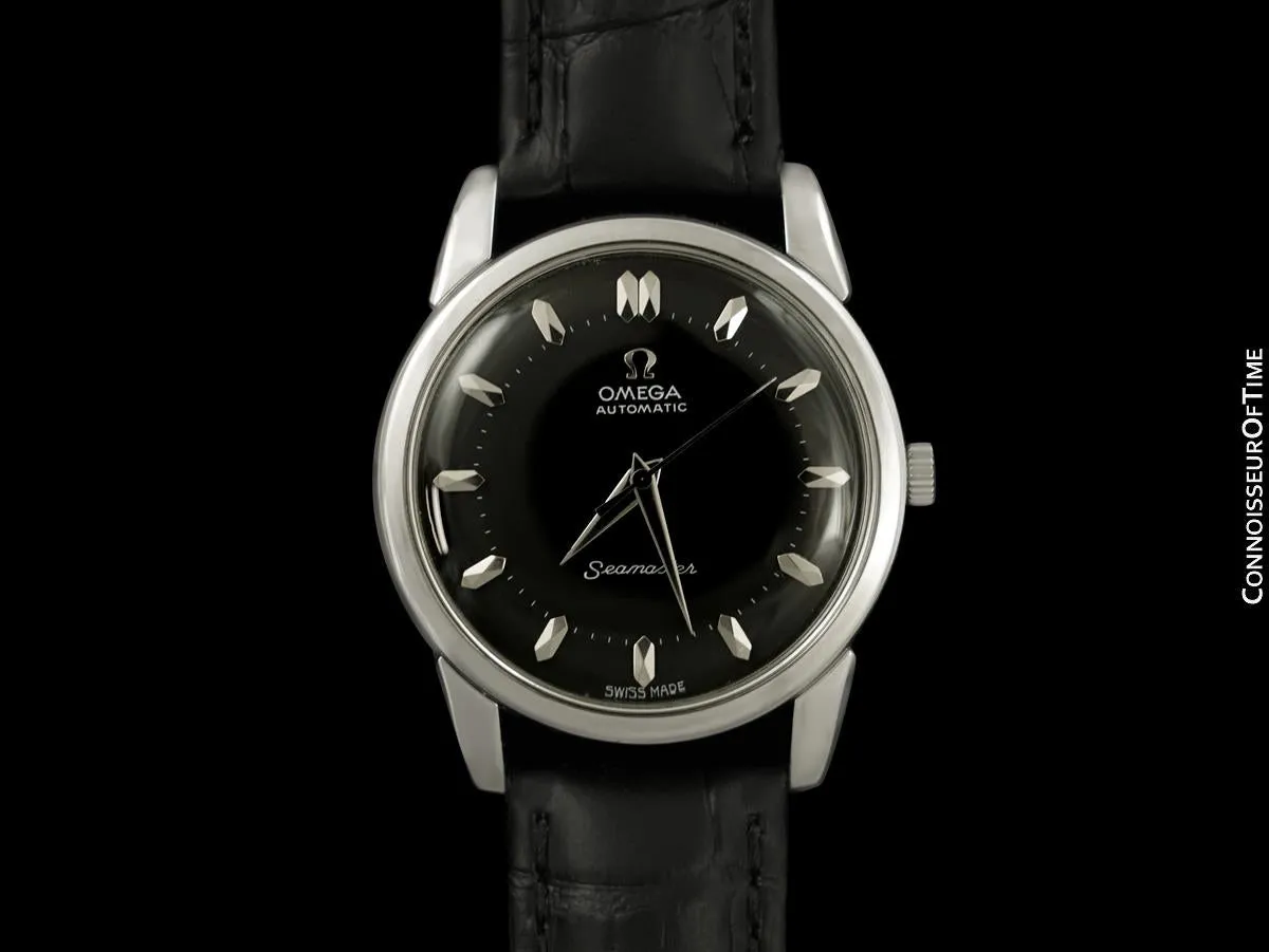 1958 Omega Seamaster Mens Vintage Calatrava Automatic Watch - Stainless Steel