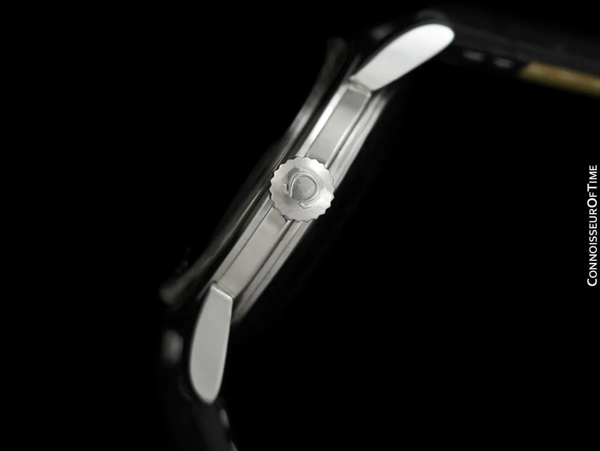 1960 Omega Seamaster Mens Vintage Calatrava Automatic Watch with Crosshair Dial - Stainless Steel