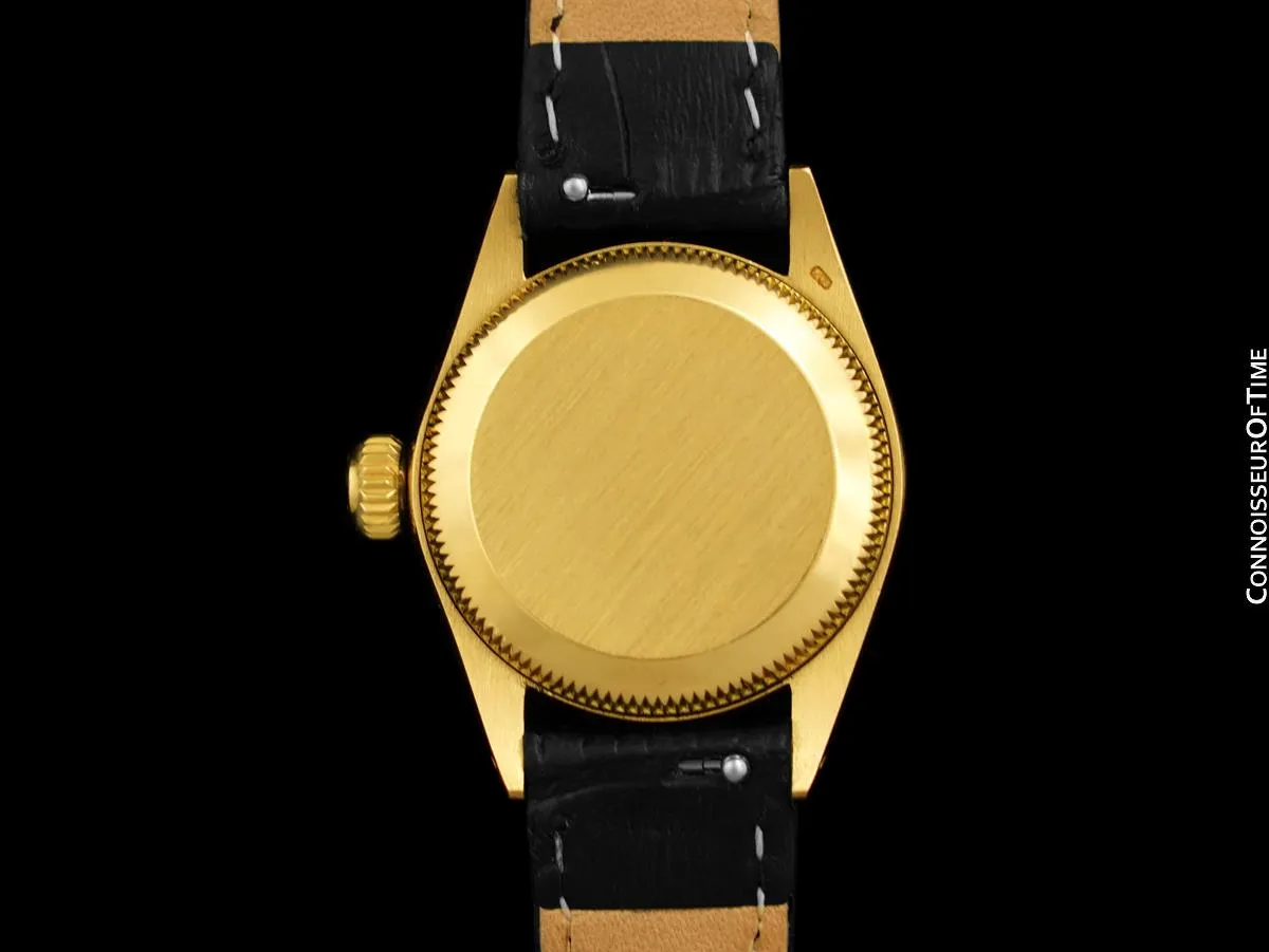 1960 Rolex Oyster Perpetual Ladies Vintage Watch with Champagne Dial - 18K Gold
