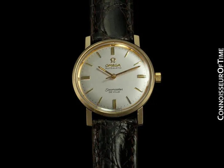 1960's Omega Vintage Midsize Mens Seamaster, Automatic - 14K Gold
