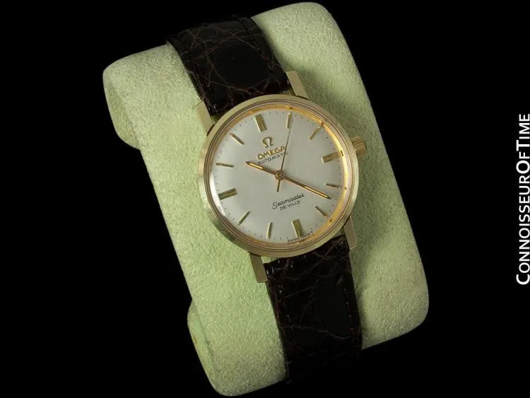 1960's Omega Vintage Midsize Mens Seamaster, Automatic - 14K Gold