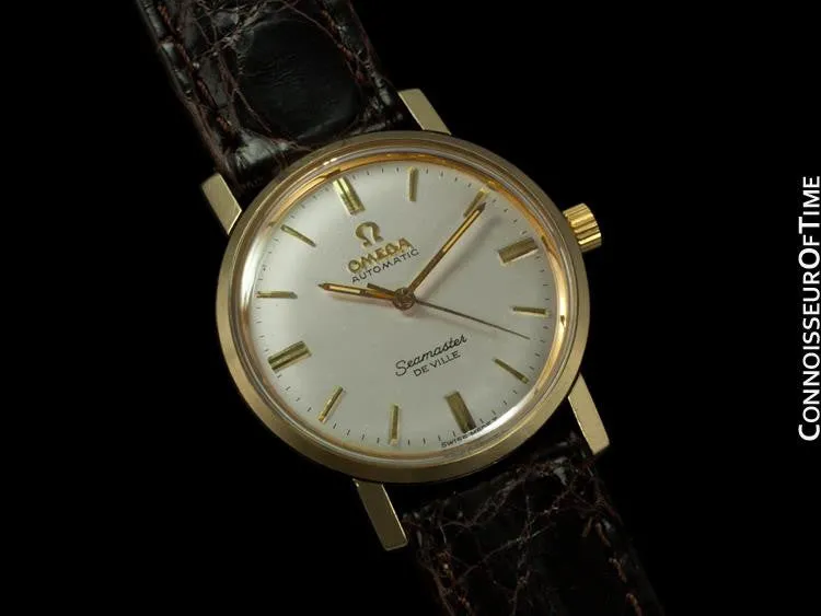 1960's Omega Vintage Midsize Mens Seamaster, Automatic - 14K Gold