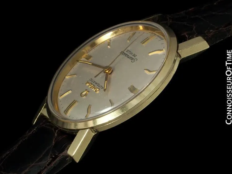 1960's Omega Vintage Midsize Mens Seamaster, Automatic - 14K Gold