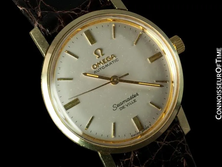 1960's Omega Vintage Midsize Mens Seamaster, Automatic - 14K Gold