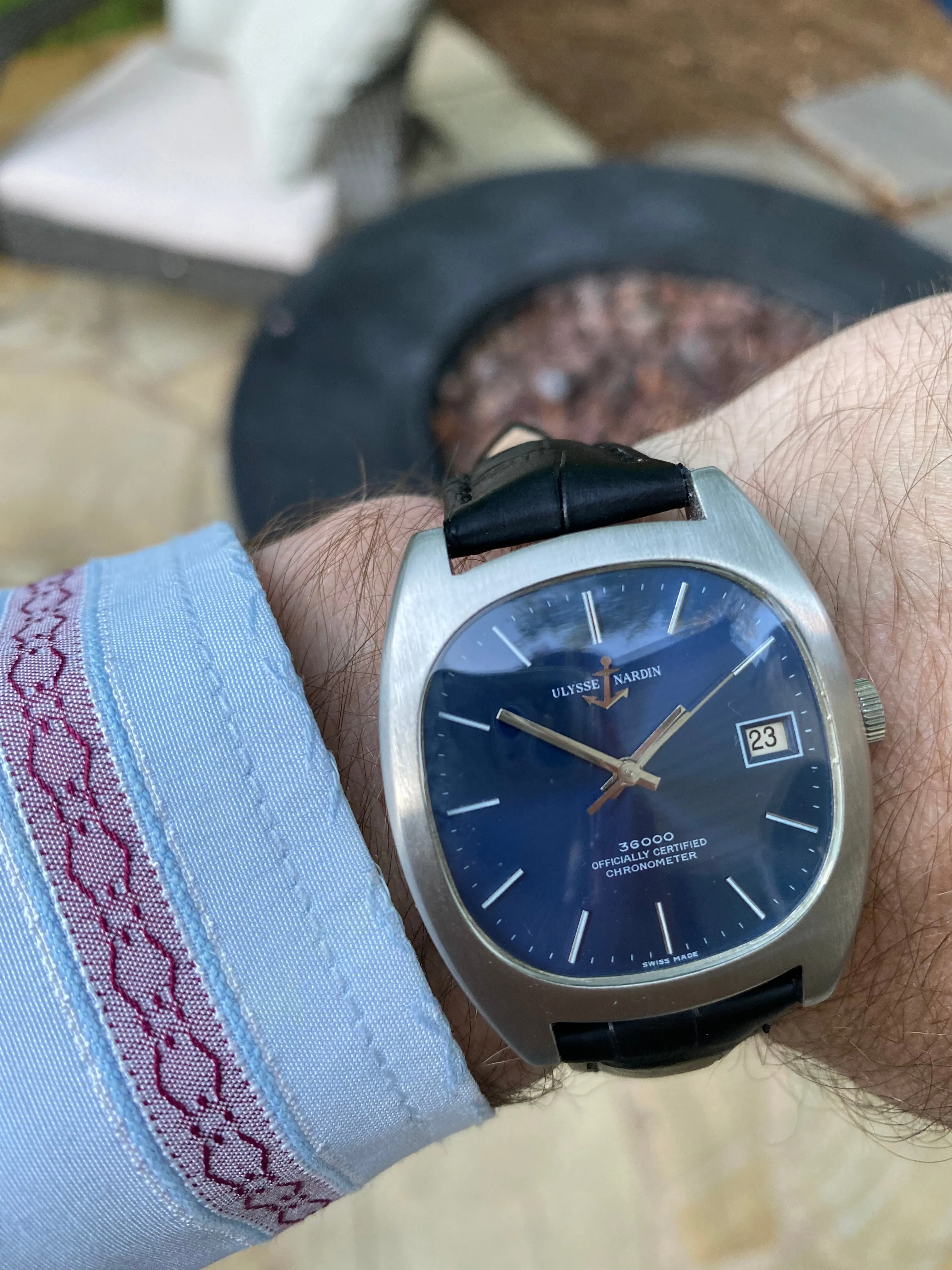 1960's Ulysse Nardin Vintage Mens 36,000 BPH High Frequency Watch, Stainless Steel - Officially Certified Chronometer