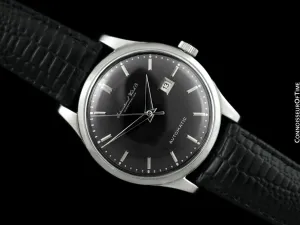 1963 IWC Vintage Mens Watch, Cal. 8531 Automatic with Date and Dark Gray Dial - Stainless Steel