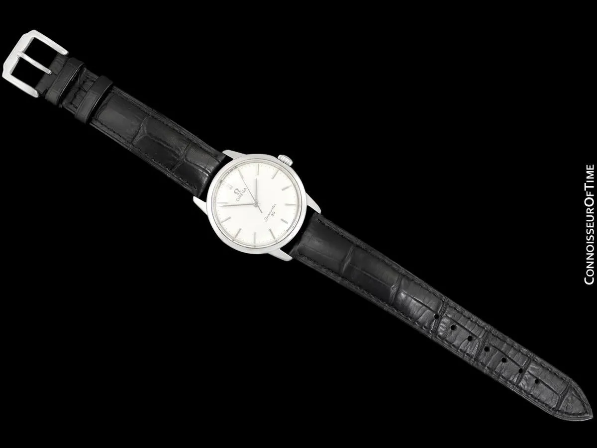 1963 Omega Seamaster 30 Vintage Mens Handwound Watch, Larger 35mm Model - Stainless Steel