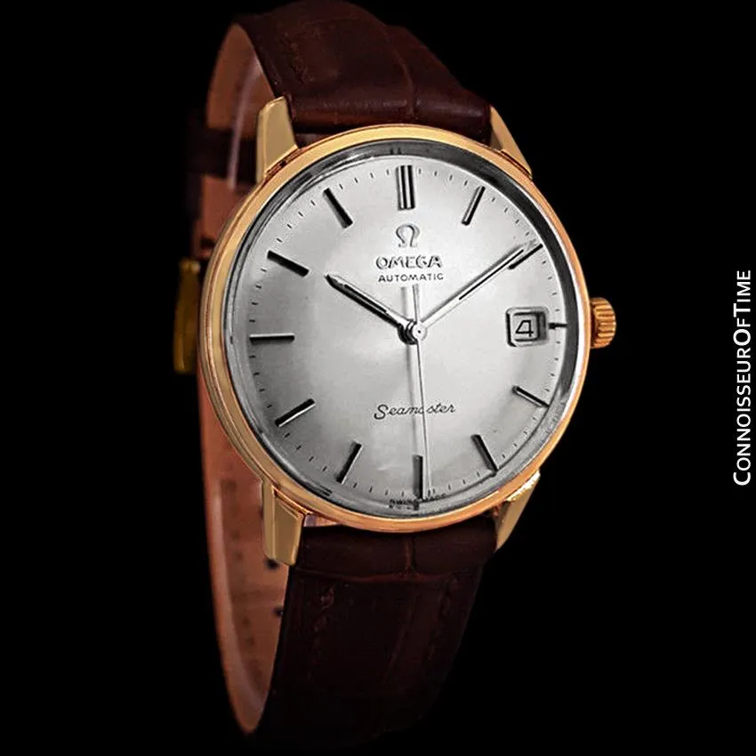 1966 Omega Seamaster Mens Vintage Watch with 562 Movement, Automatic, Date - 18K Gold Plated & Stainless Steel