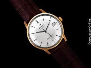 1966 Omega Seamaster Mens Vintage Watch with 562 Movement, Automatic, Date - 18K Gold Plated & Stainless Steel