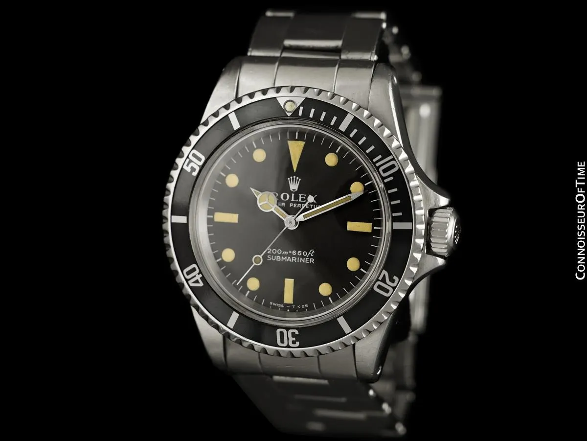 1967 Rolex Submariner Vintage Mens Ref. 5513 Stainless Steel Watch - Meters First