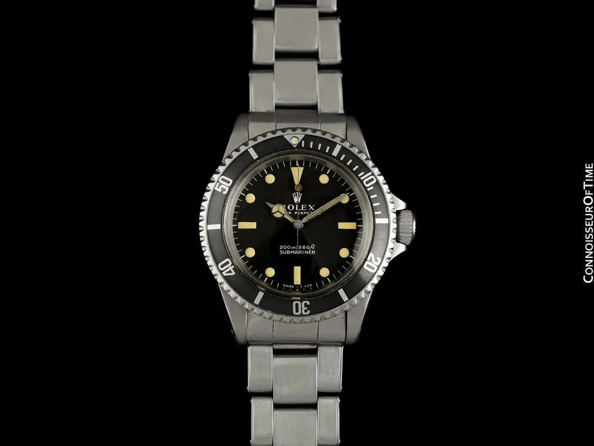 1967 Rolex Submariner Vintage Mens Ref. 5513 Stainless Steel Watch - Meters First