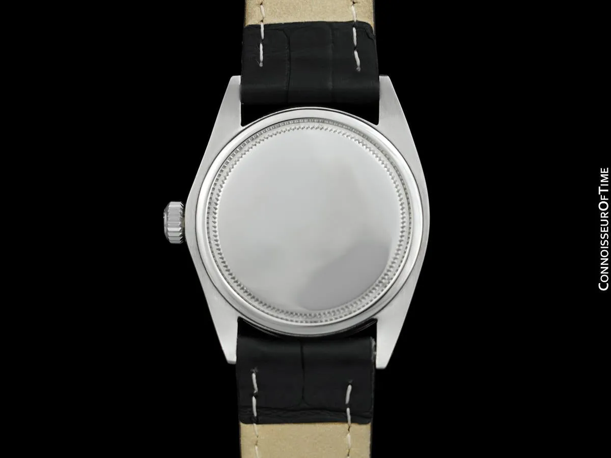 1969 Rolex Oyster Precision Classic Vintage Mens Handwound Watch with Blue Dial - Stainless Steel