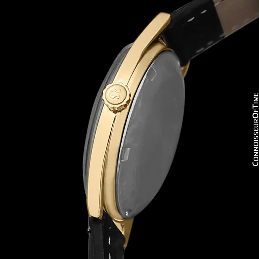 1970 Omega Geneve Vintage Mens Cal. 563 Automatic Watch with Quick-Setting Date - 18K Gold Plated & Stainless Steel
