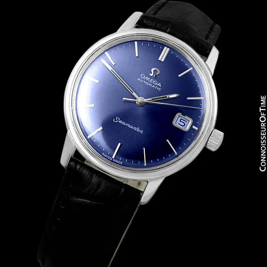1970 Omega Seamaster Mens Vintage Watch with 565 Movement, Automatic, Quick-Setting Date - Stainless Steel
