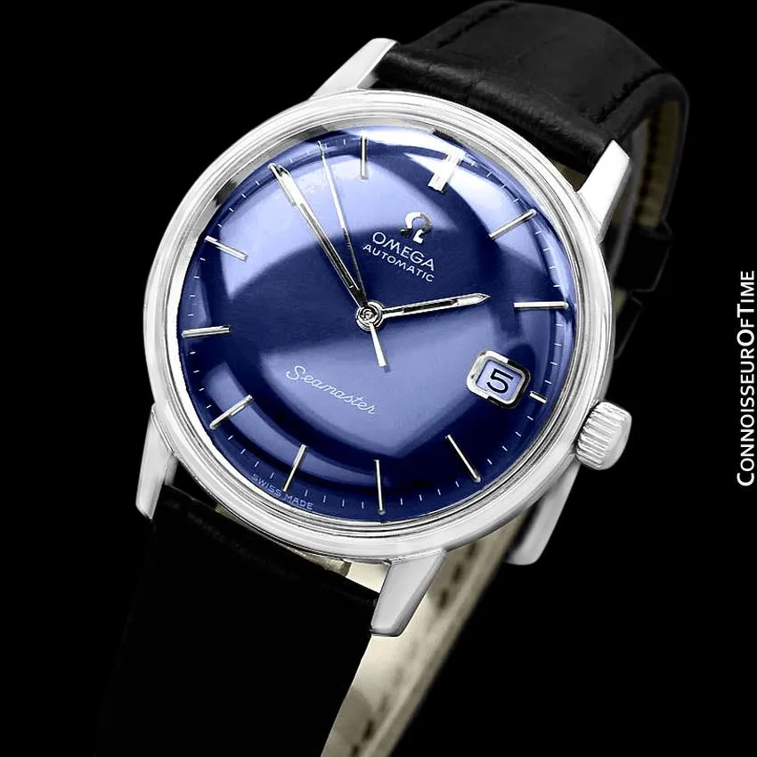 1970 Omega Seamaster Mens Vintage Watch with 565 Movement, Automatic, Quick-Setting Date - Stainless Steel