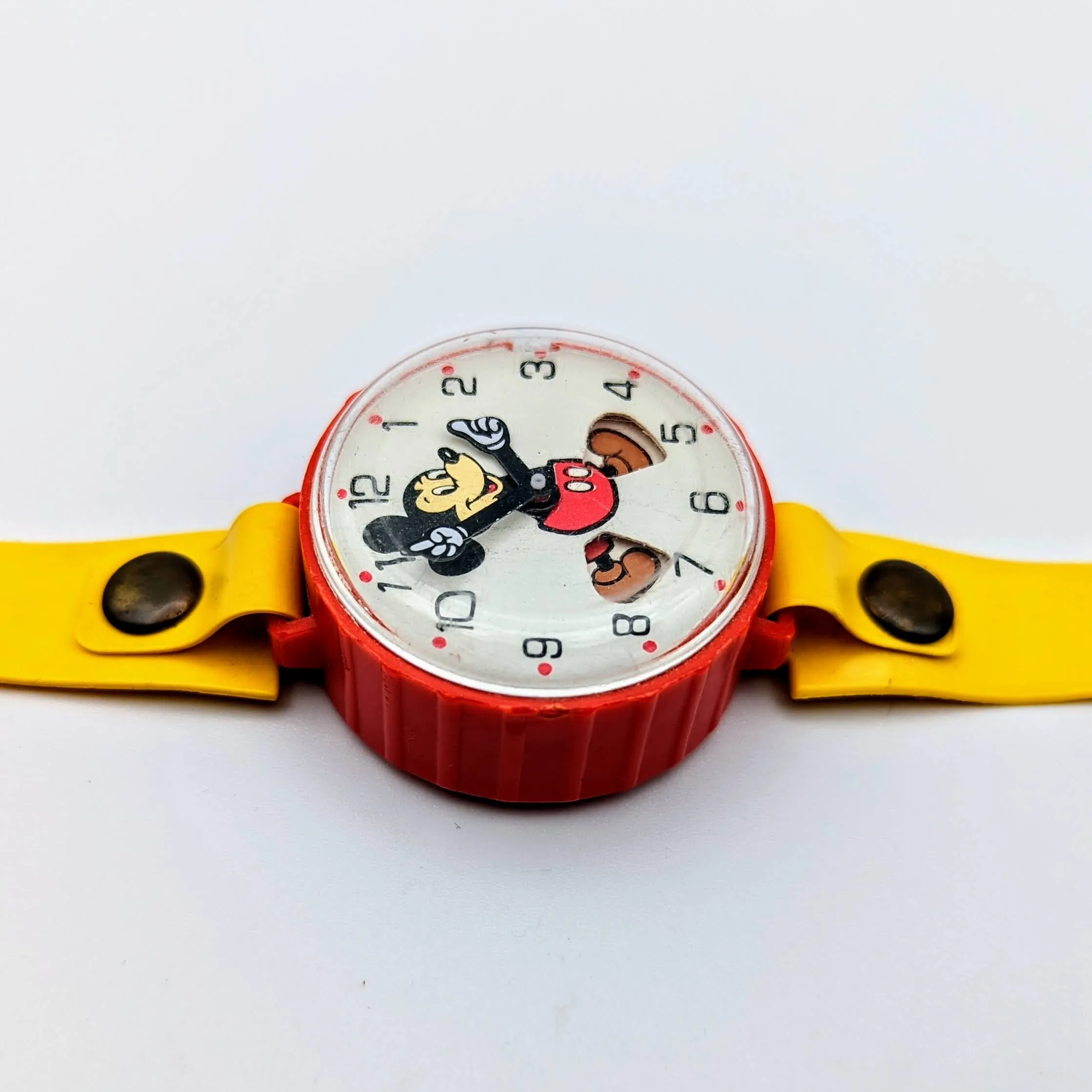 1970's Mickey Mouse Toy Wristwatch by Marx Toys Vintage Mechanical Watch