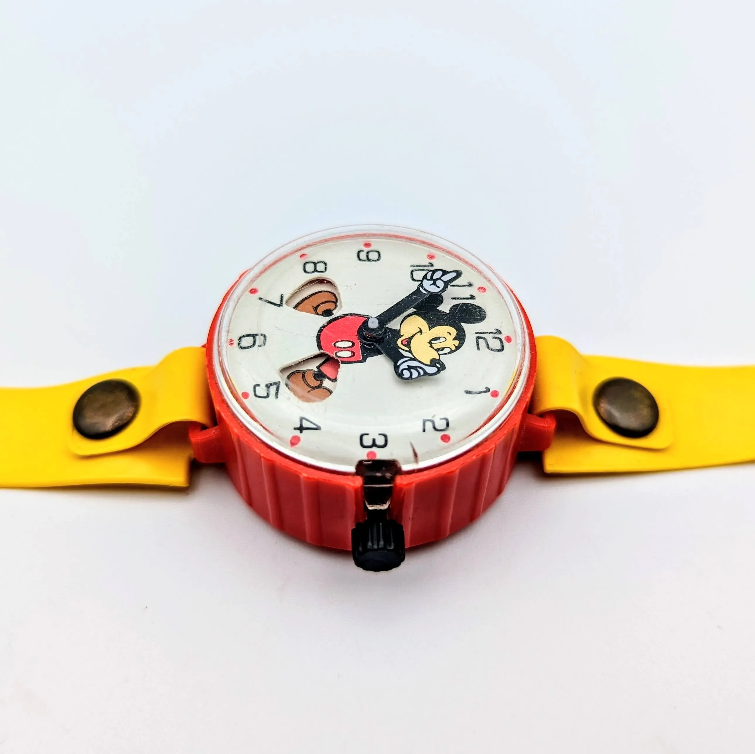 1970's Mickey Mouse Toy Wristwatch by Marx Toys Vintage Mechanical Watch